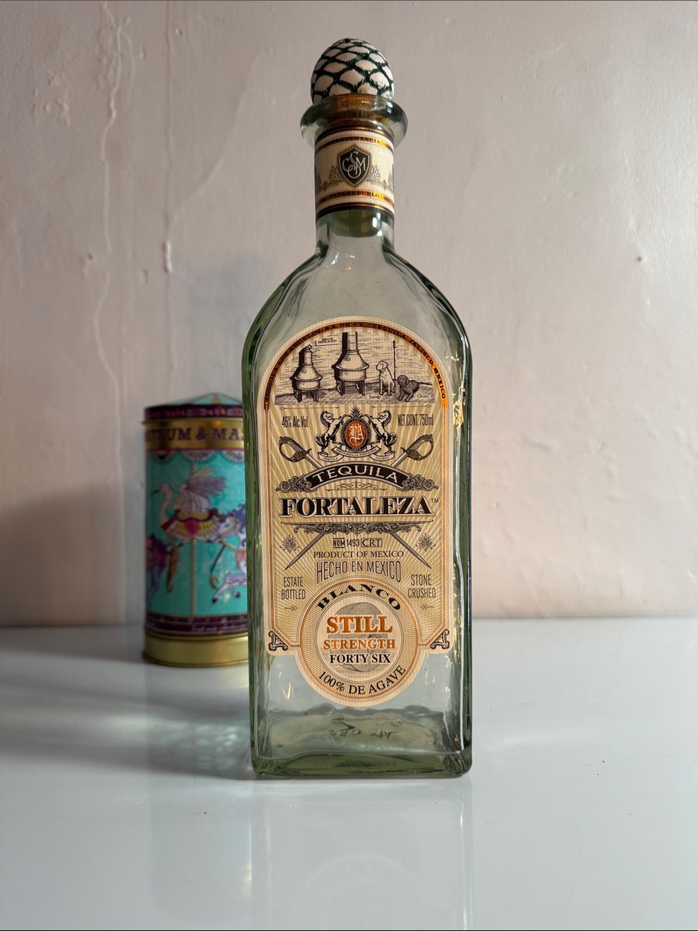 Fortaleza Blanco Tequila Still Strength Forty Six EMTPY BOTTLE - Hard to Get